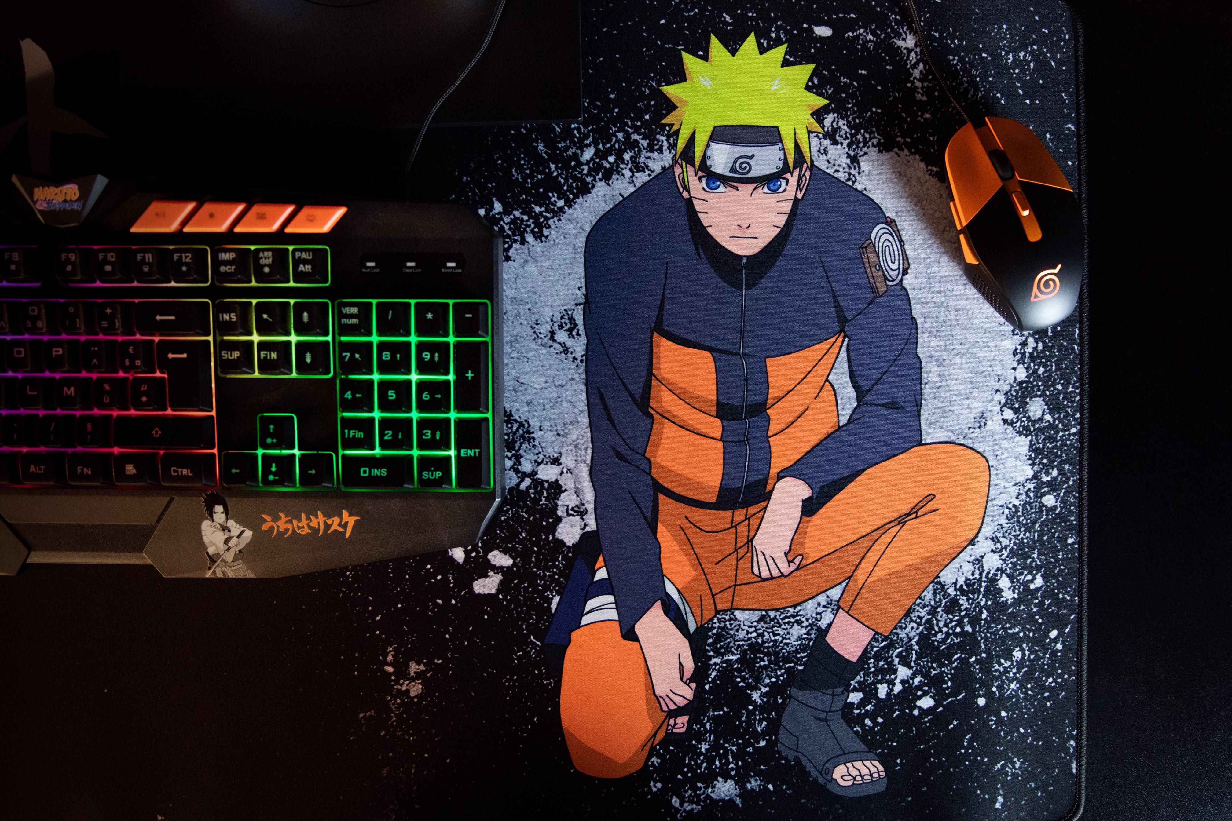 KONIX  Naruto KX MOUSEPAD XXL BLACK Tappetino per mouse per gioco da computer Nero, Arancione 