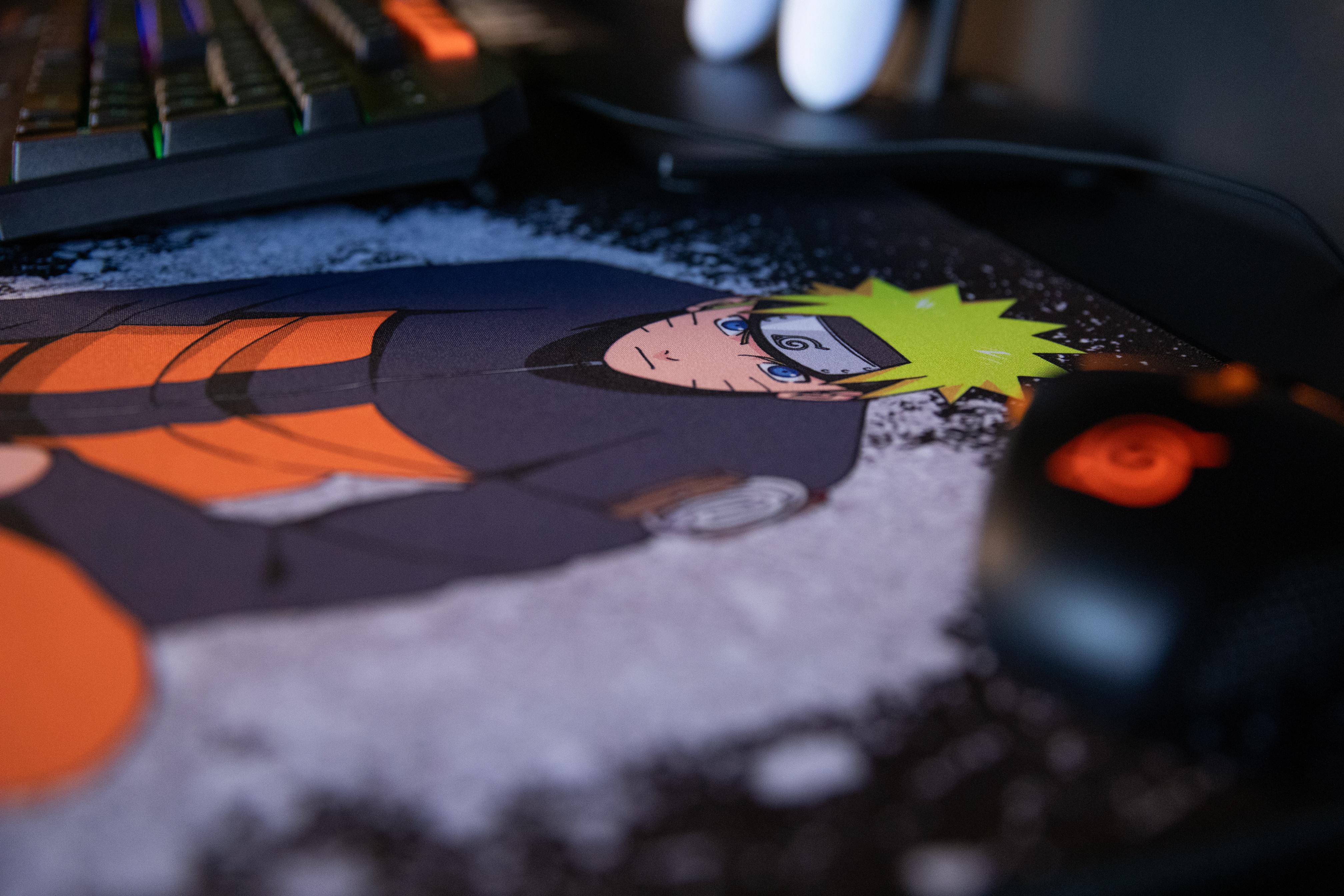 KONIX  Naruto KX MOUSEPAD XXL BLACK Gaming-Mauspad Schwarz, Orange 