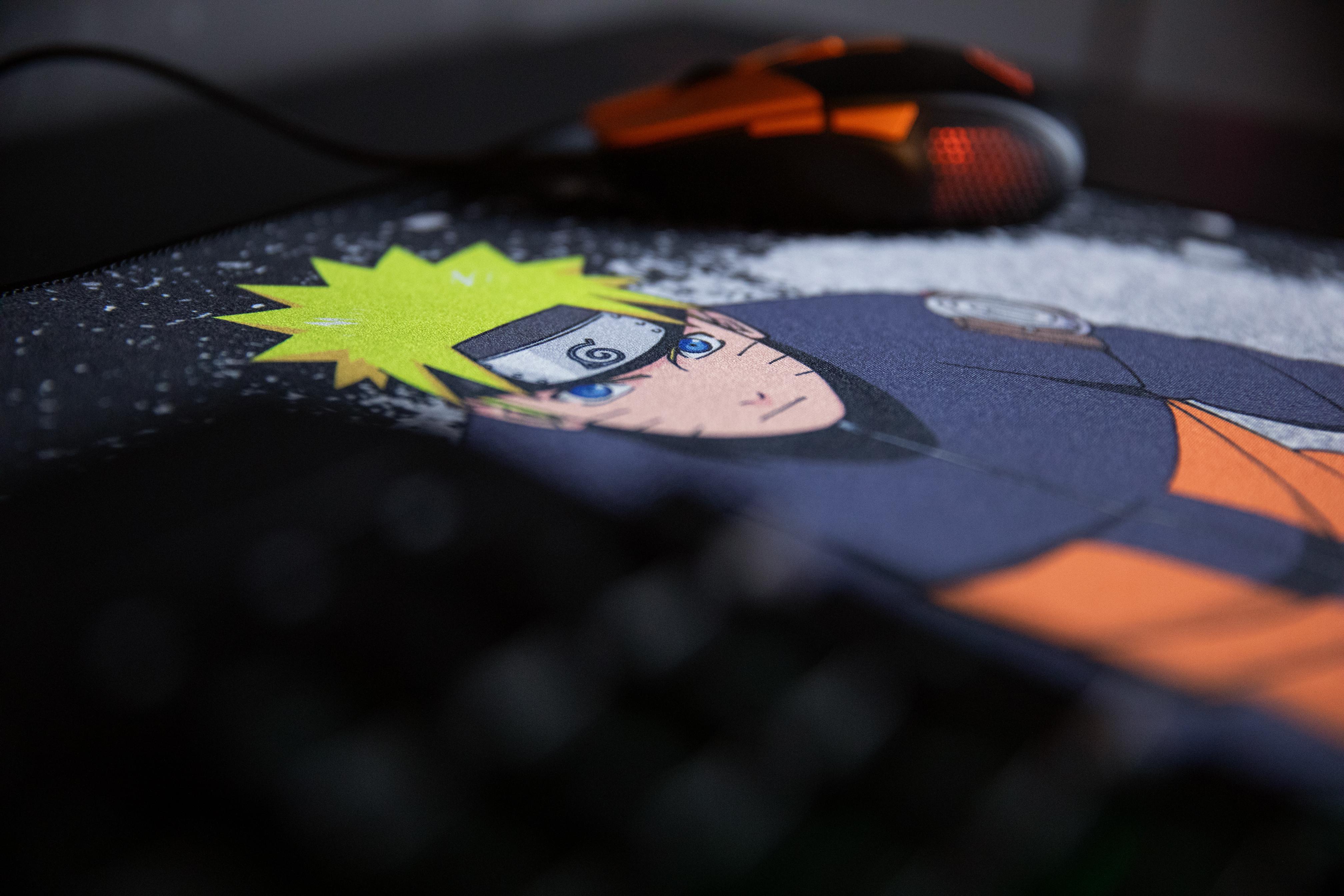 KONIX  Naruto KX MOUSEPAD XXL BLACK Gaming-Mauspad Schwarz, Orange 