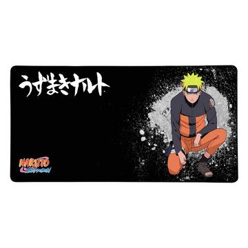 Naruto KX MOUSEPAD XXL BLACK Tappetino per mouse per gioco da computer Nero, Arancione