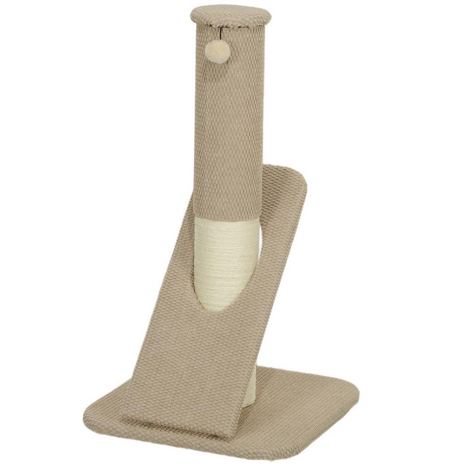 Northio  Arbre à chat, arbre à chat de 84 cm, arbre à chat en sisal avec balle de jeu, arbre à chat pour chats, meubles à gratter pour chat, intérieur, blanc crème 