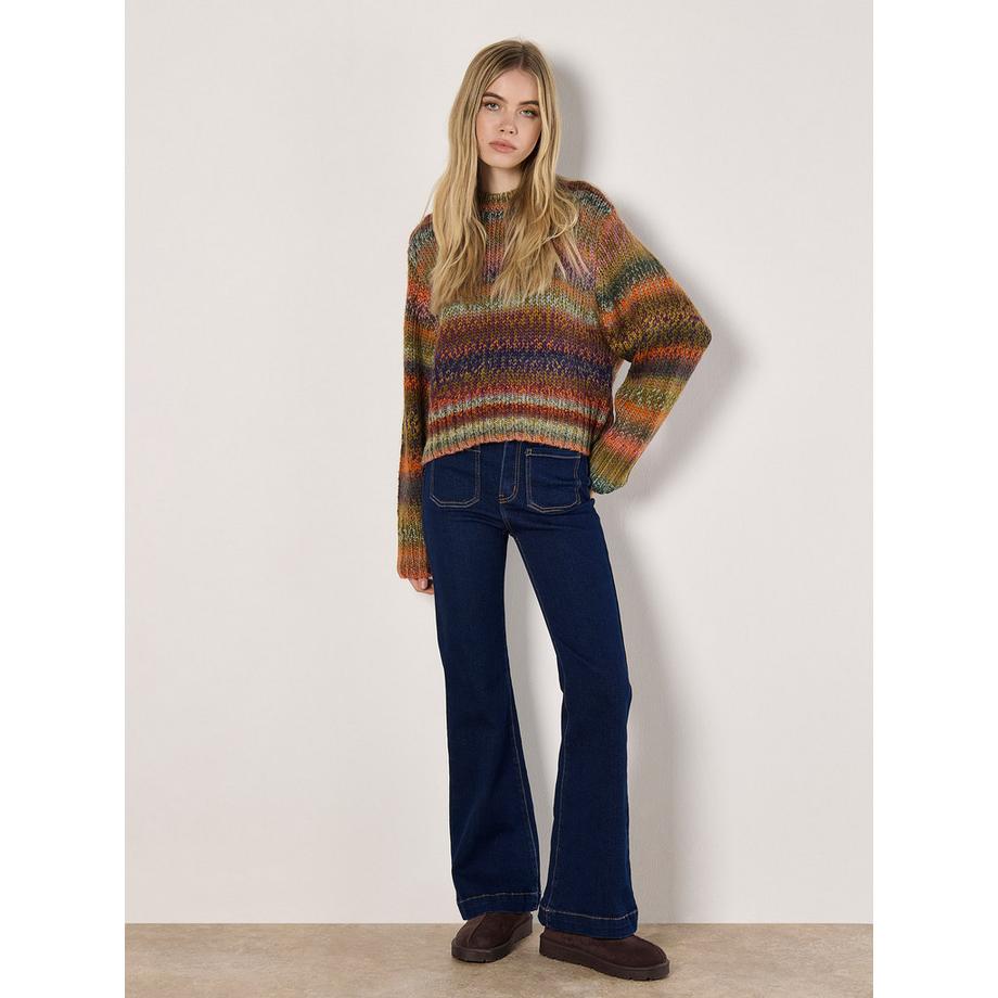 APRICOT Oversized Strickpullover mit tonalen Streifen  