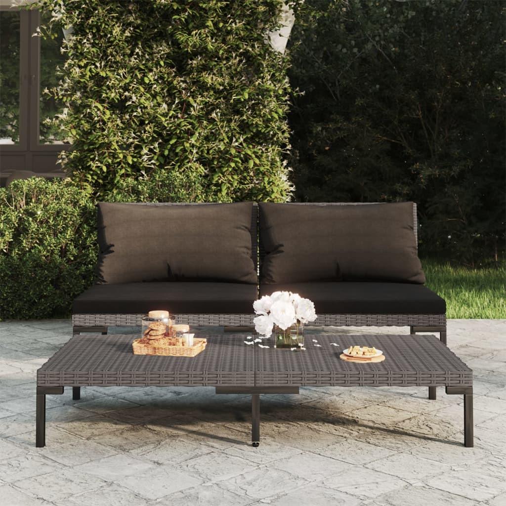 VidaXL Gartensofa poly-rattan  