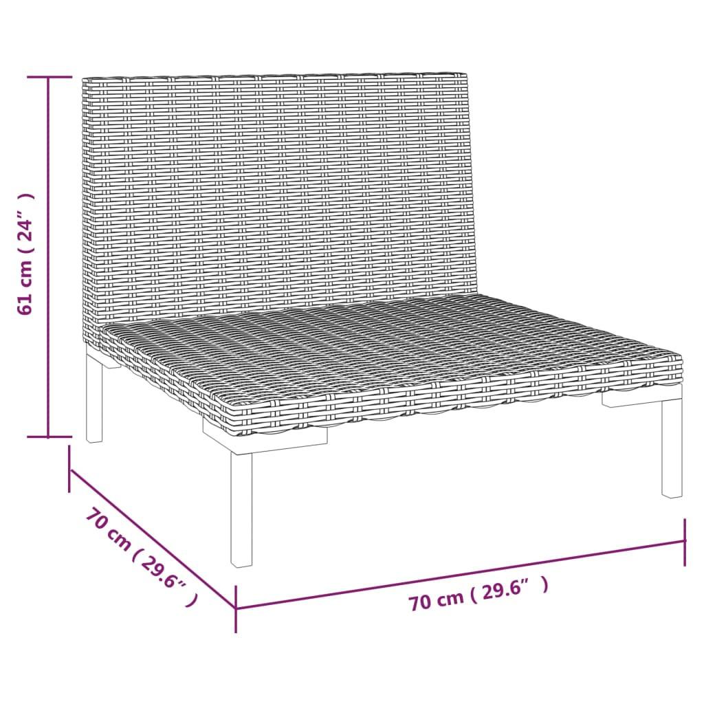 VidaXL Canapé de jardin rotin synthétique  