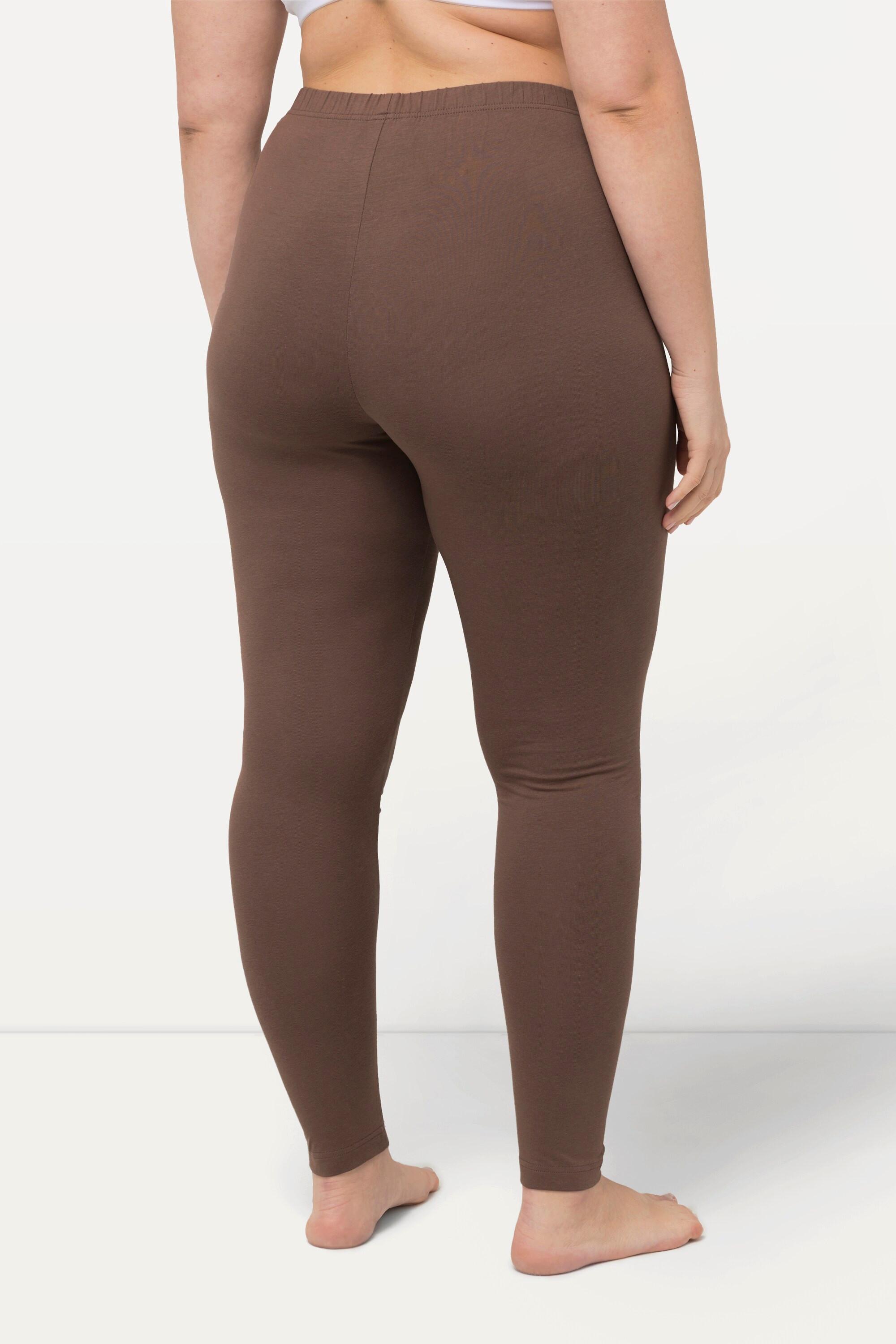 Ulla Popken  Leggings di cotone con cintura completamente elastica 