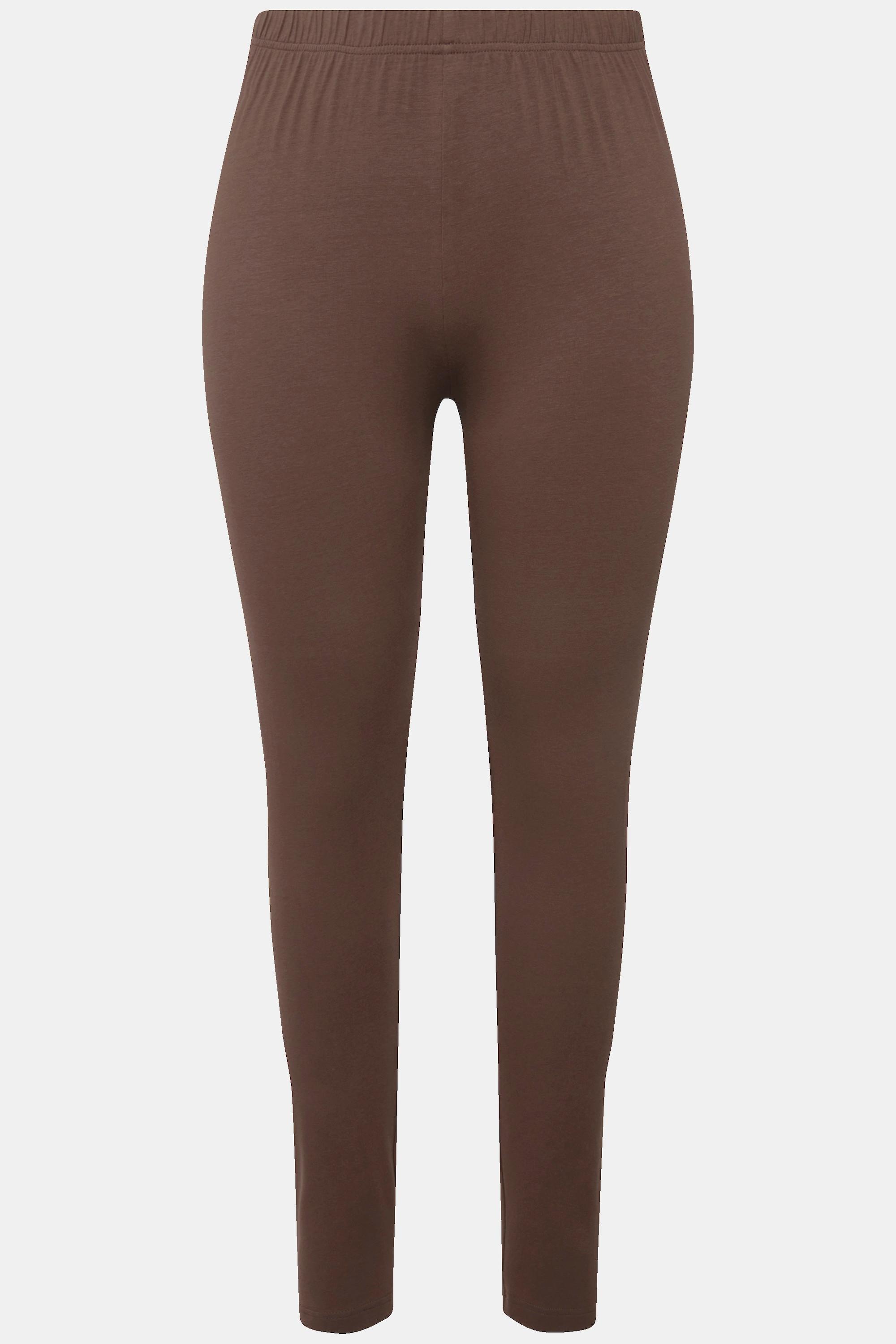 Ulla Popken  Legging en coton avec taille élastique, coupe Slim 