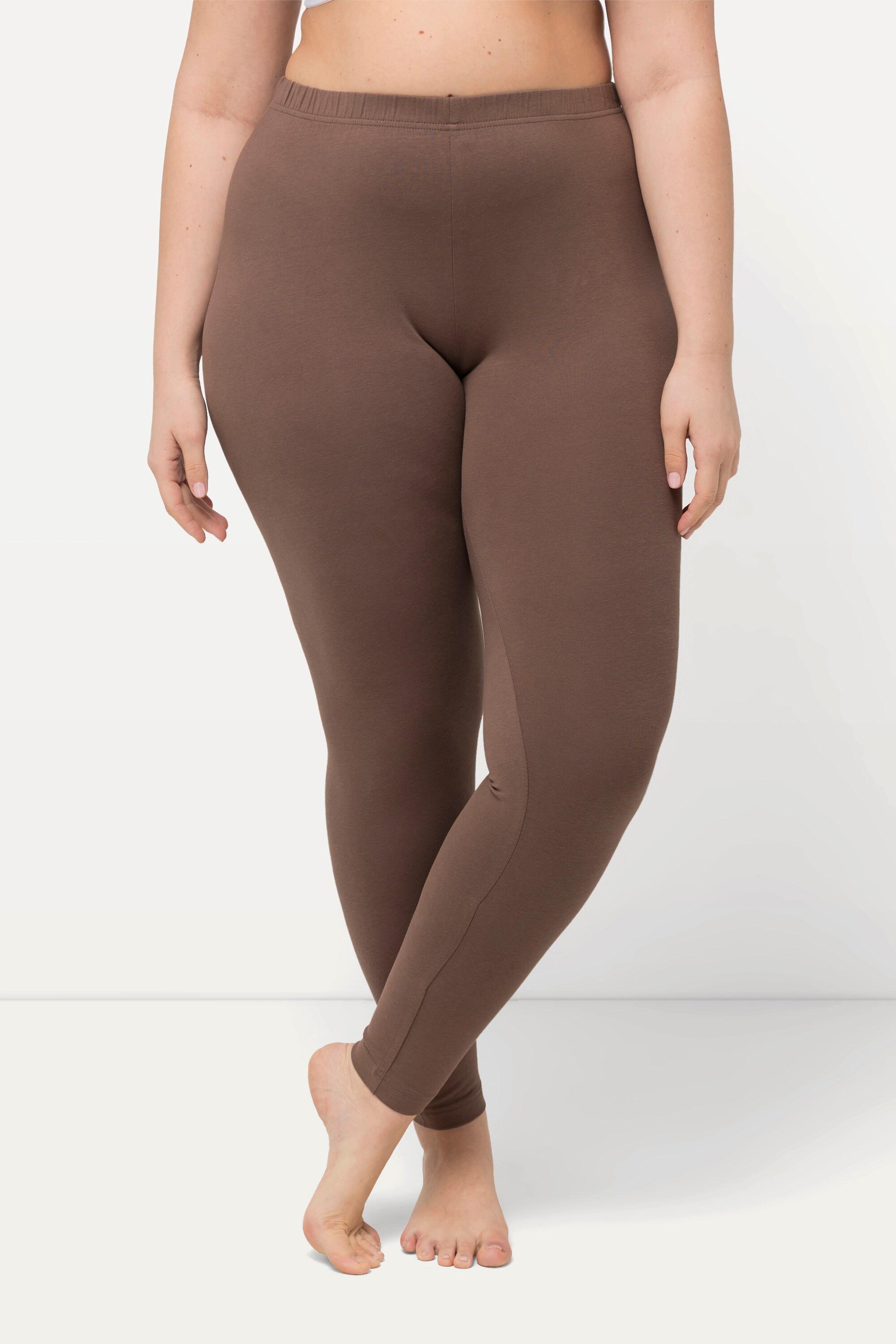 Ulla Popken  Legging en coton avec taille élastique, coupe Slim 