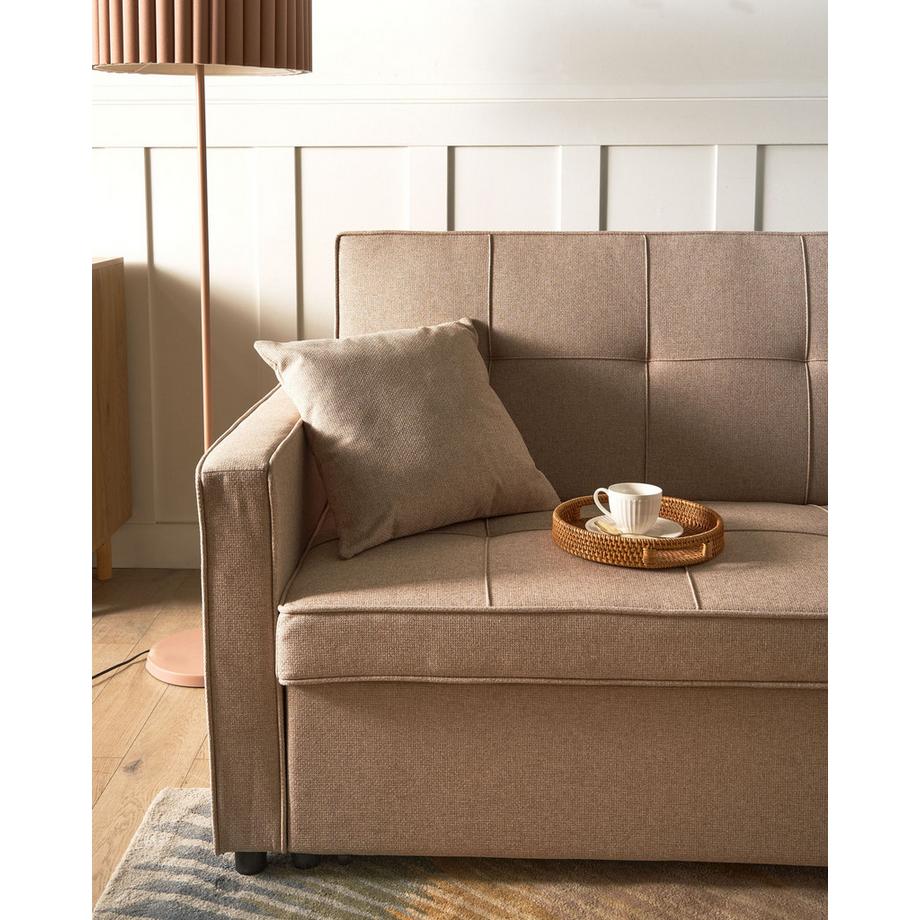 Beliani Canapé-lit en Tissu Moderne GLOMMA  