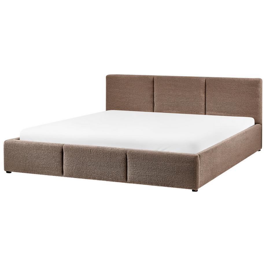 Beliani Letto contenitore en Bouclé  BOUSSE  