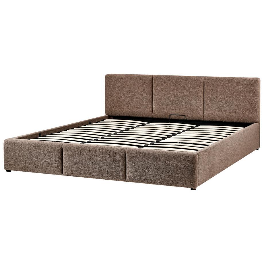 Beliani Letto contenitore en Bouclé  BOUSSE  
