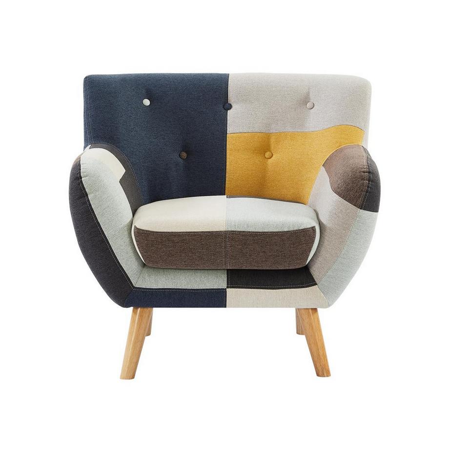 Vente-unique Fauteuil en tissu patchwork SERTI II  
