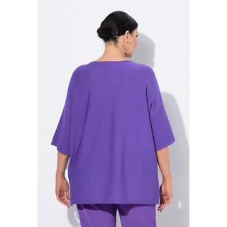 Ulla Popken Pull Oversized Col V Manches Courtes  