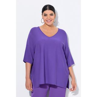 Ulla Popken Pull Oversized Col V Manches Courtes  