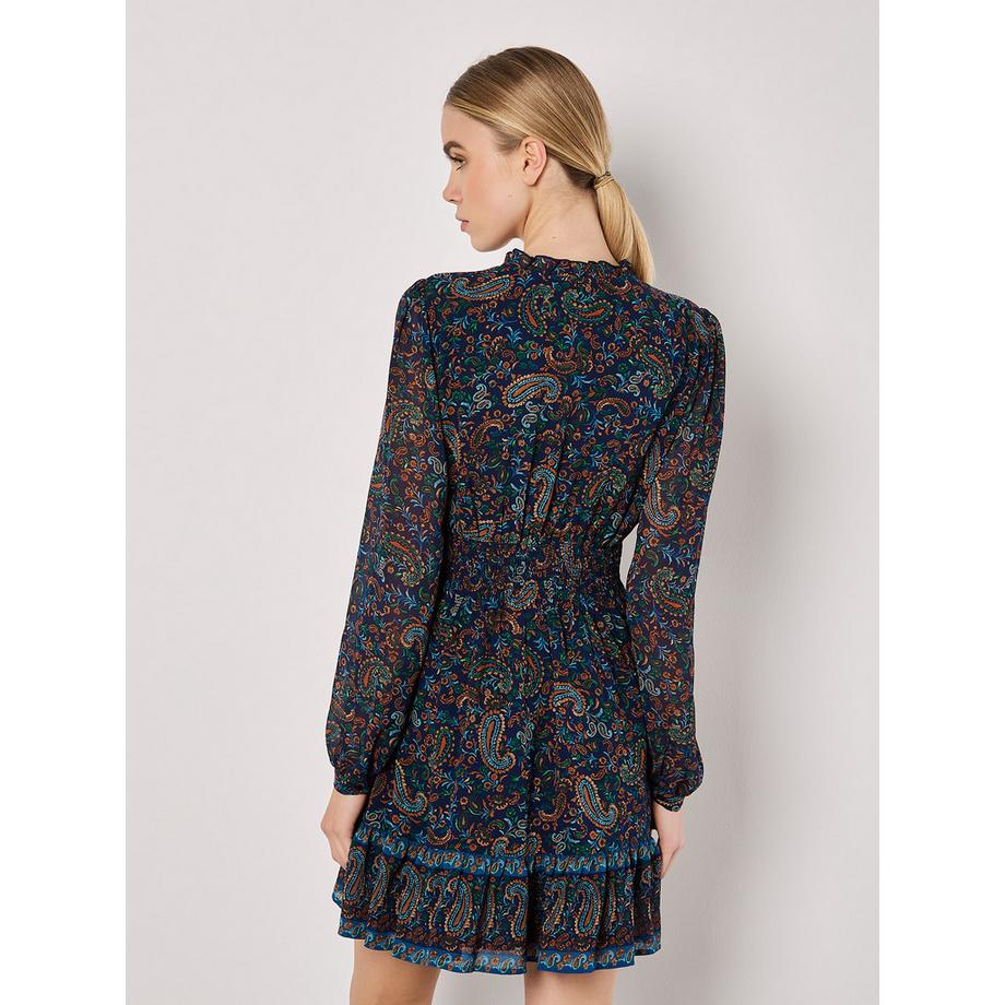 APRICOT Mini-robe à volants motif cachemire  