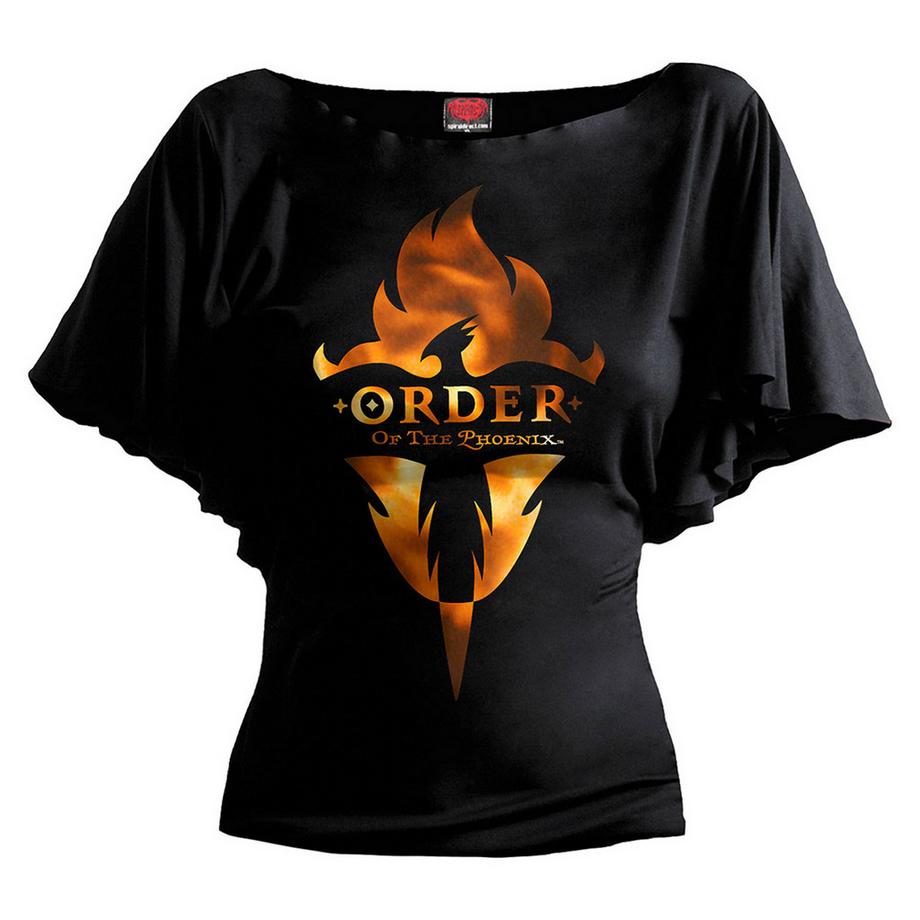 The Order Of The Phoenix Maglietta Stampa Posteriore Scollo A Barchetta