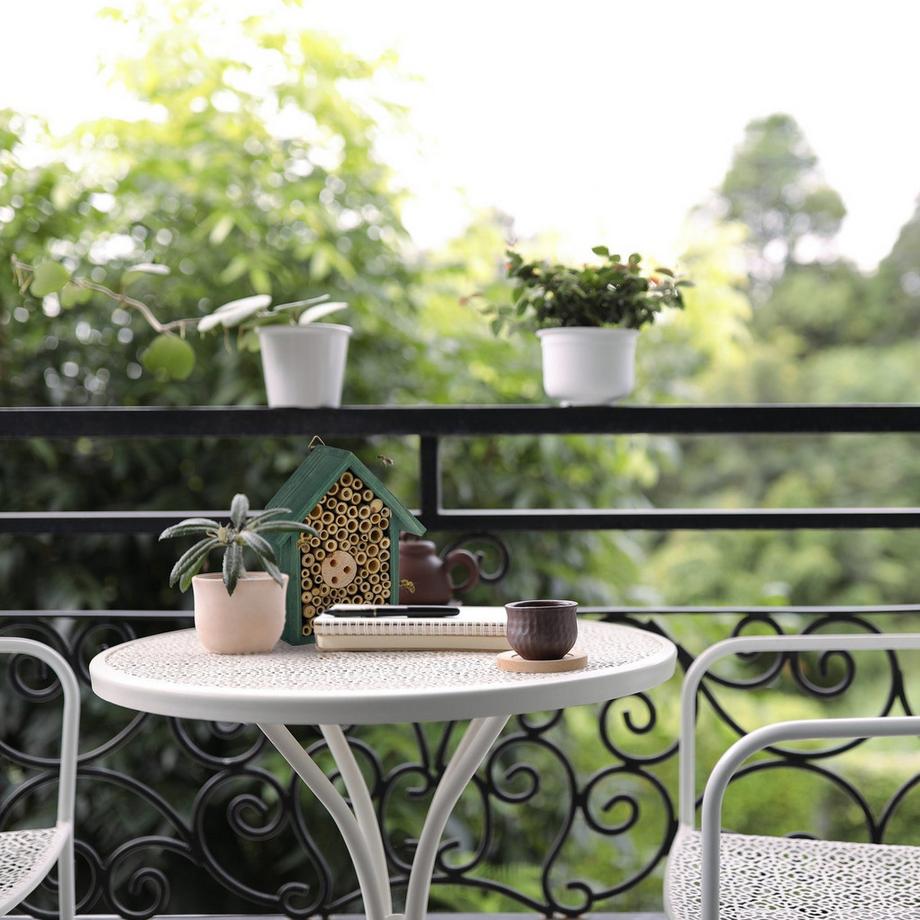 B2X Hôtel à insectes pour abeilles sauvages en vert  