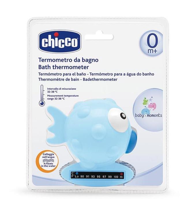 Chicco  Thermomètre de bain Chicco Globe Fish bleu clair 0m + 
