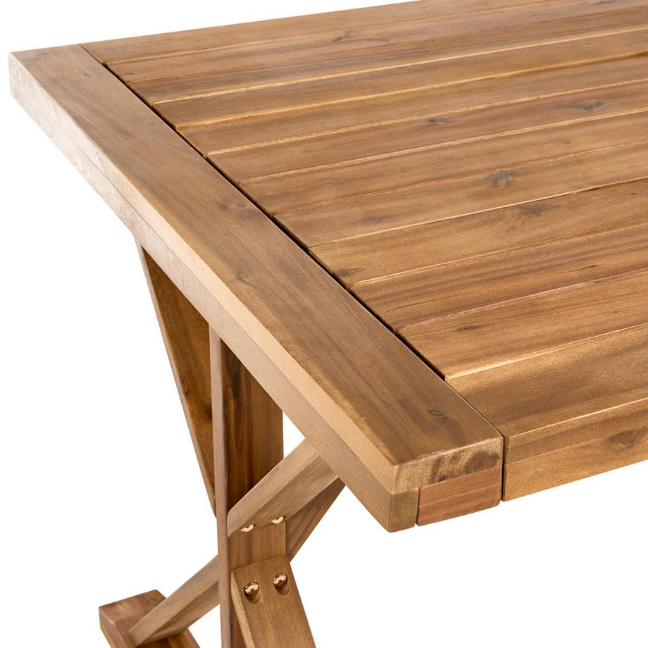 Beliani Table de salle à manger de jardin en Acacia  CALABRITTO  