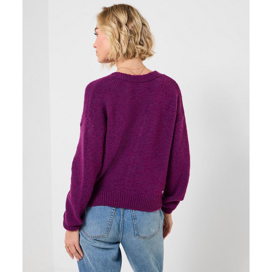 Joe Browns Langarm V-Ausschnitt Strickjacke mit Knopfleiste  