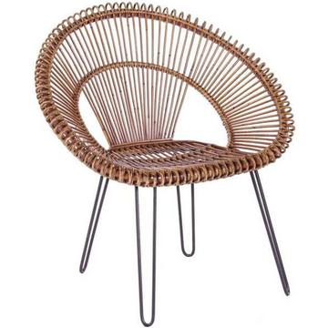 Chaise de jardin en osier Esteban marron