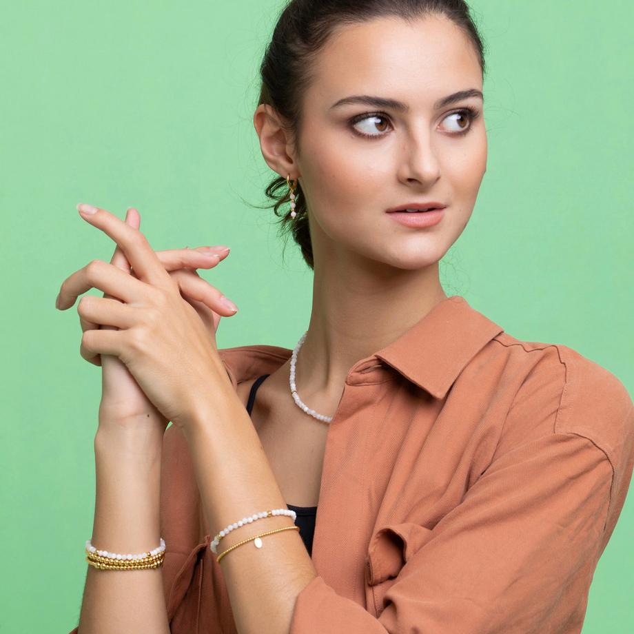 Balibay  Leya  Armband mit Mondstein und Silber vergoldet 