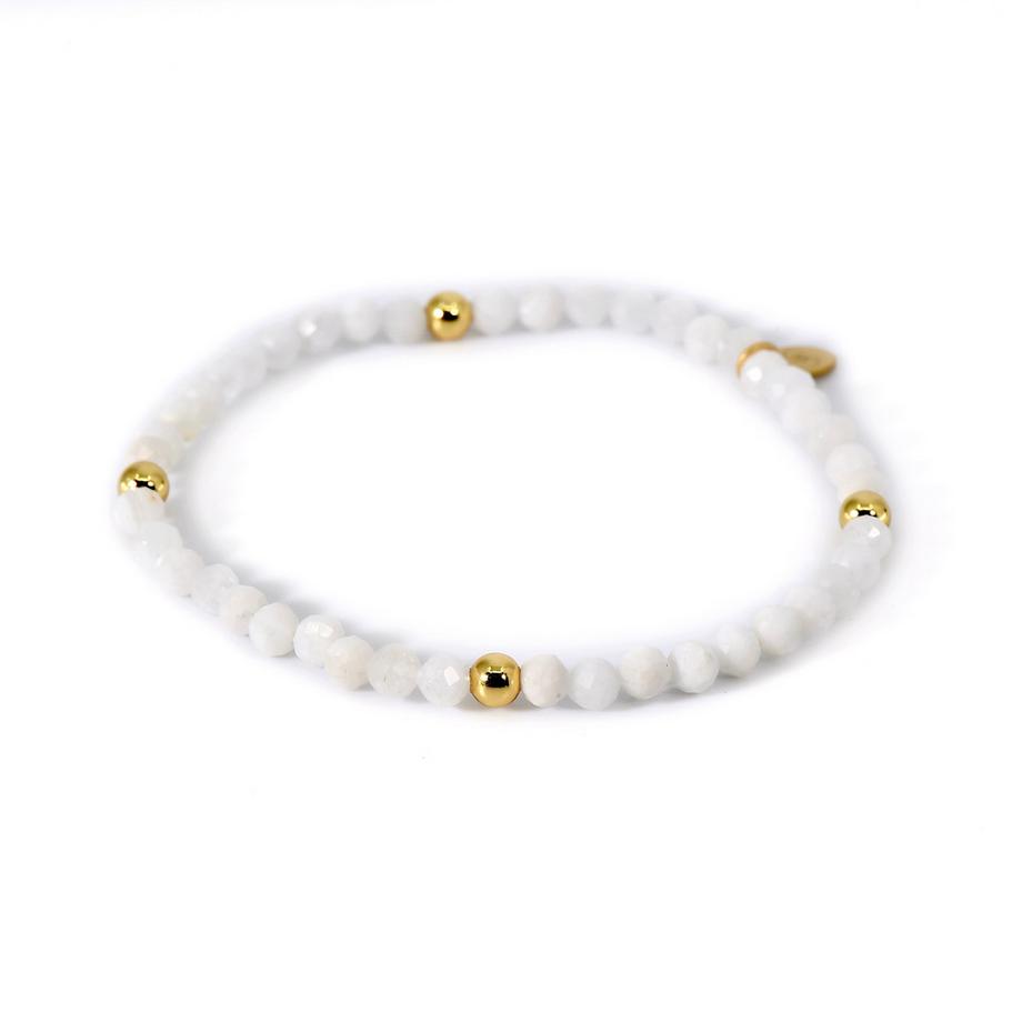 Balibay  Leya  Armband mit Mondstein und Silber vergoldet 