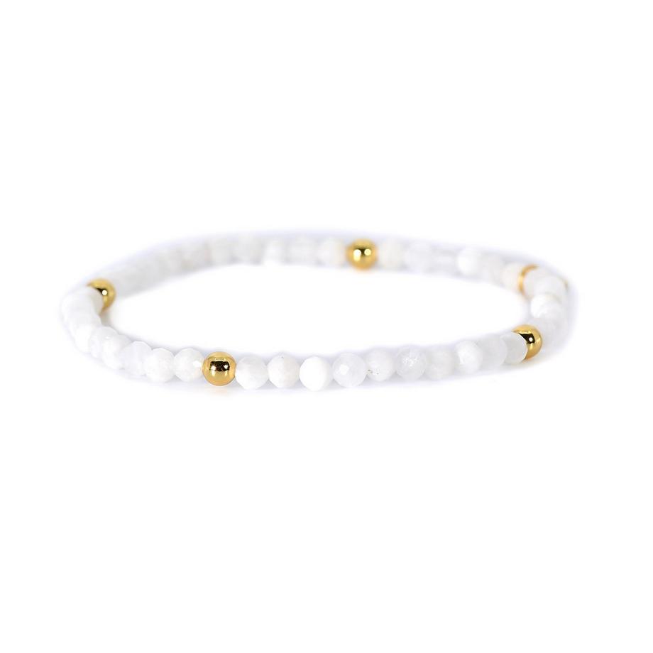 Leya  Armband mit Mondstein und Silber vergoldet