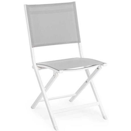 mutoni Chaise de jardin pliante Elin blanche LH30  