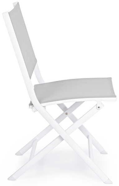 mutoni Chaise de jardin pliante Elin blanche LH30  