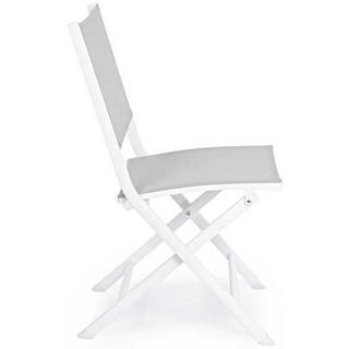 mutoni Chaise de jardin pliante Elin blanche LH30  