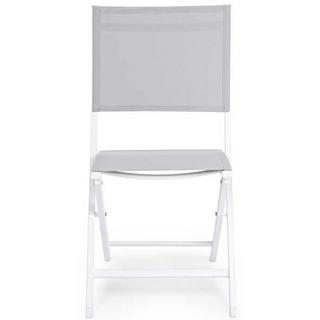 mutoni Chaise de jardin pliante Elin blanche LH30  