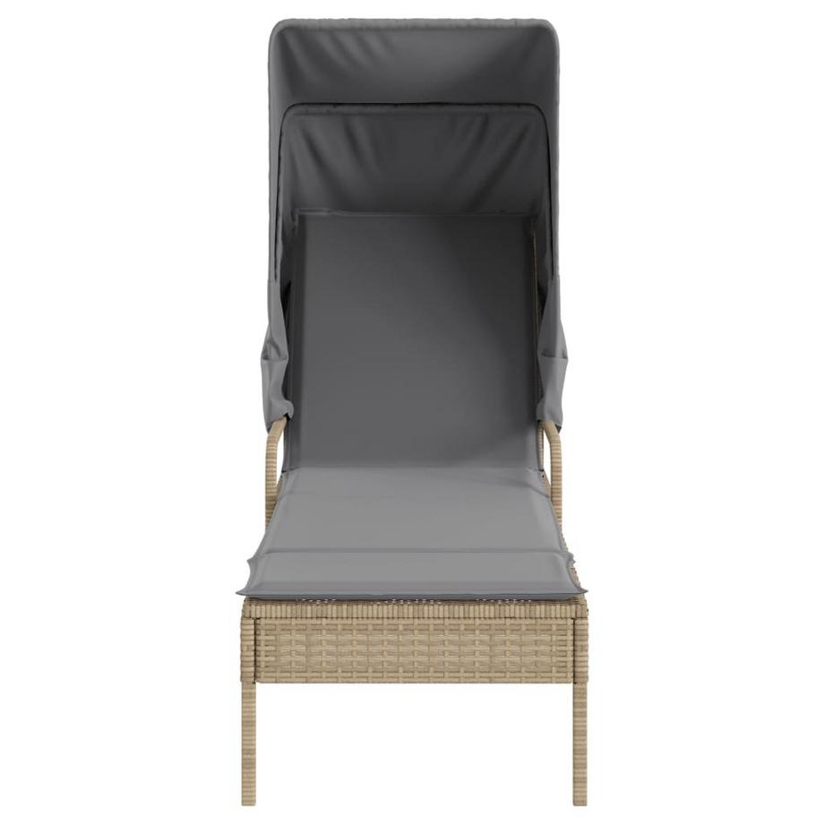 VidaXL Chaise longue rotin synthétique  