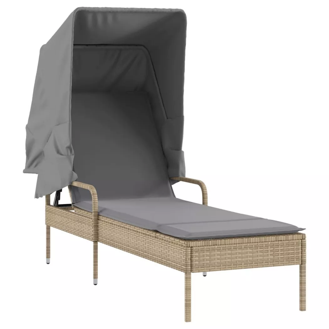 VidaXL - Sonnenliege poly-rattan, One Size, Beige