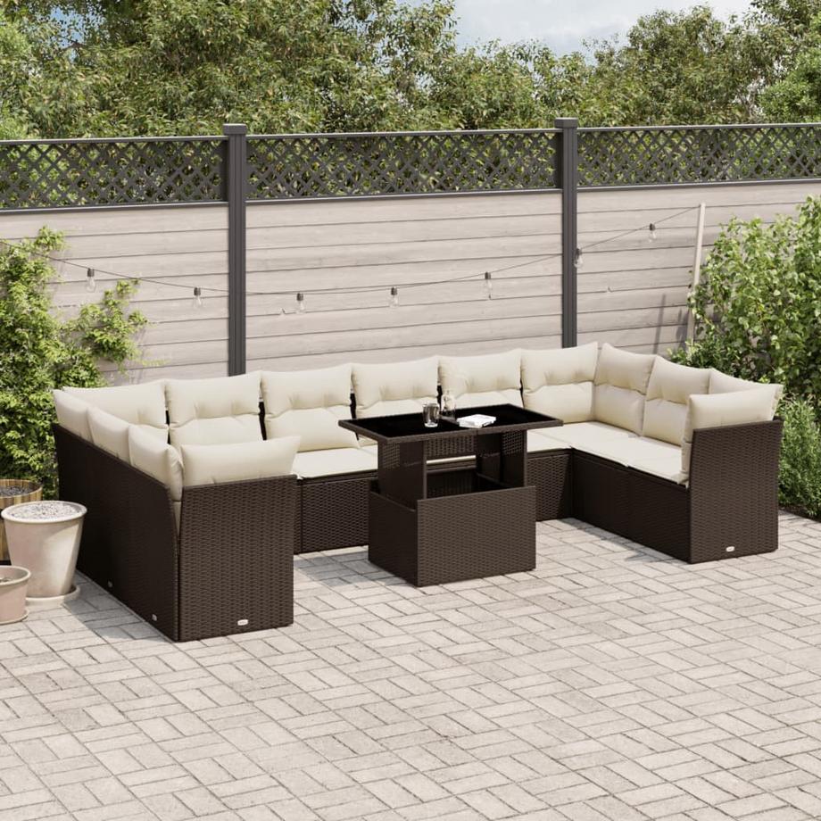 VidaXL set divano da giardino Polirattan  