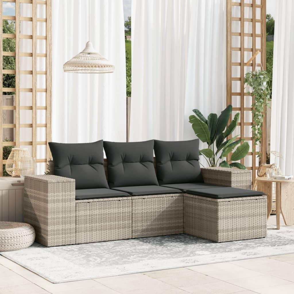 VidaXL set divano da giardino Polirattan  