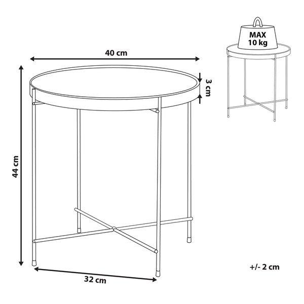 Beliani Table d'appoint en Verre de sécurité Moderne LUCEA  