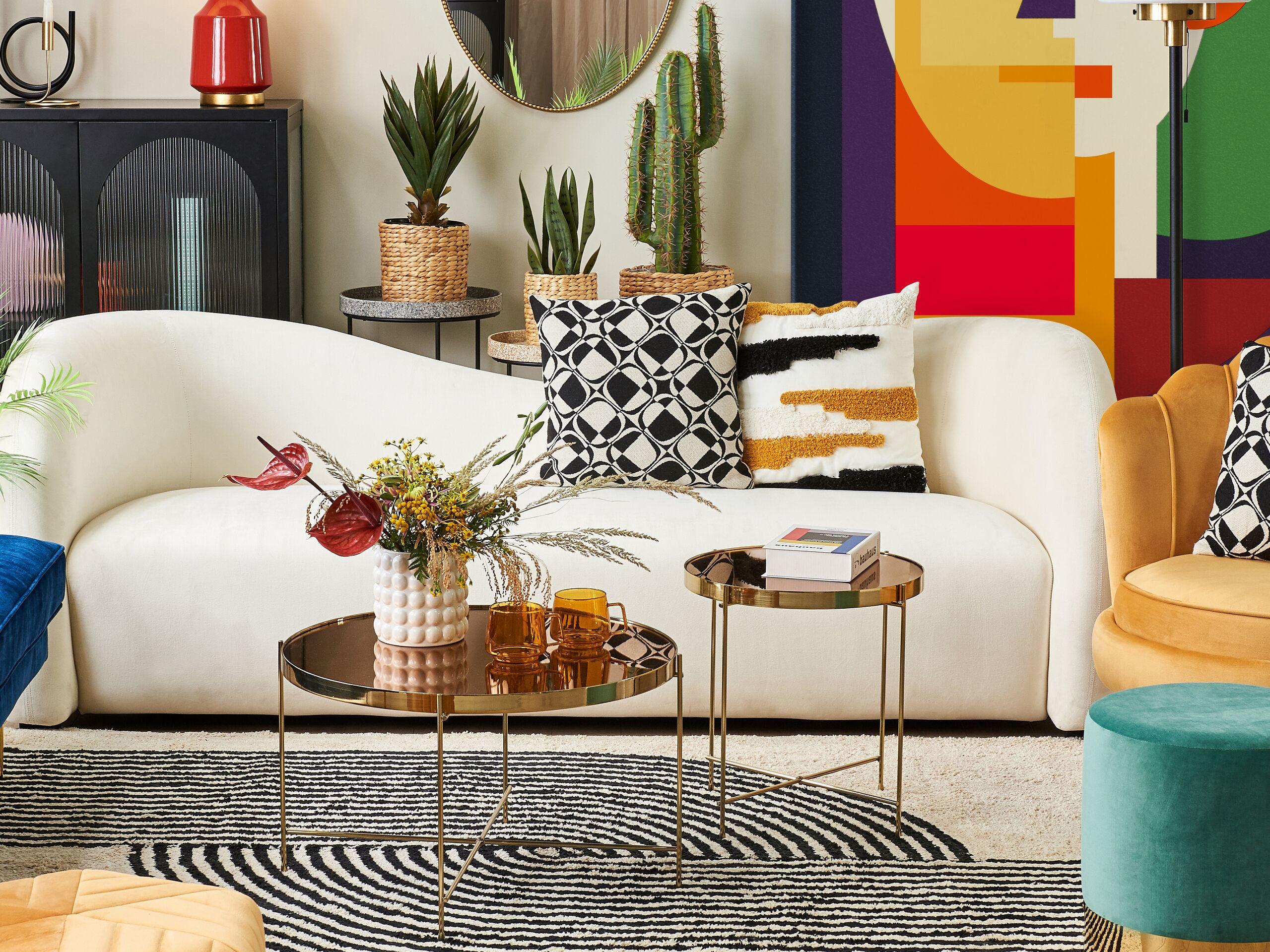 Beliani Tavolino en Vetro temperato Moderno LUCEA  