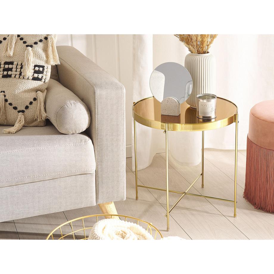 Beliani Beistelltisch aus Sicherheitsglas Glamourös LUCEA  