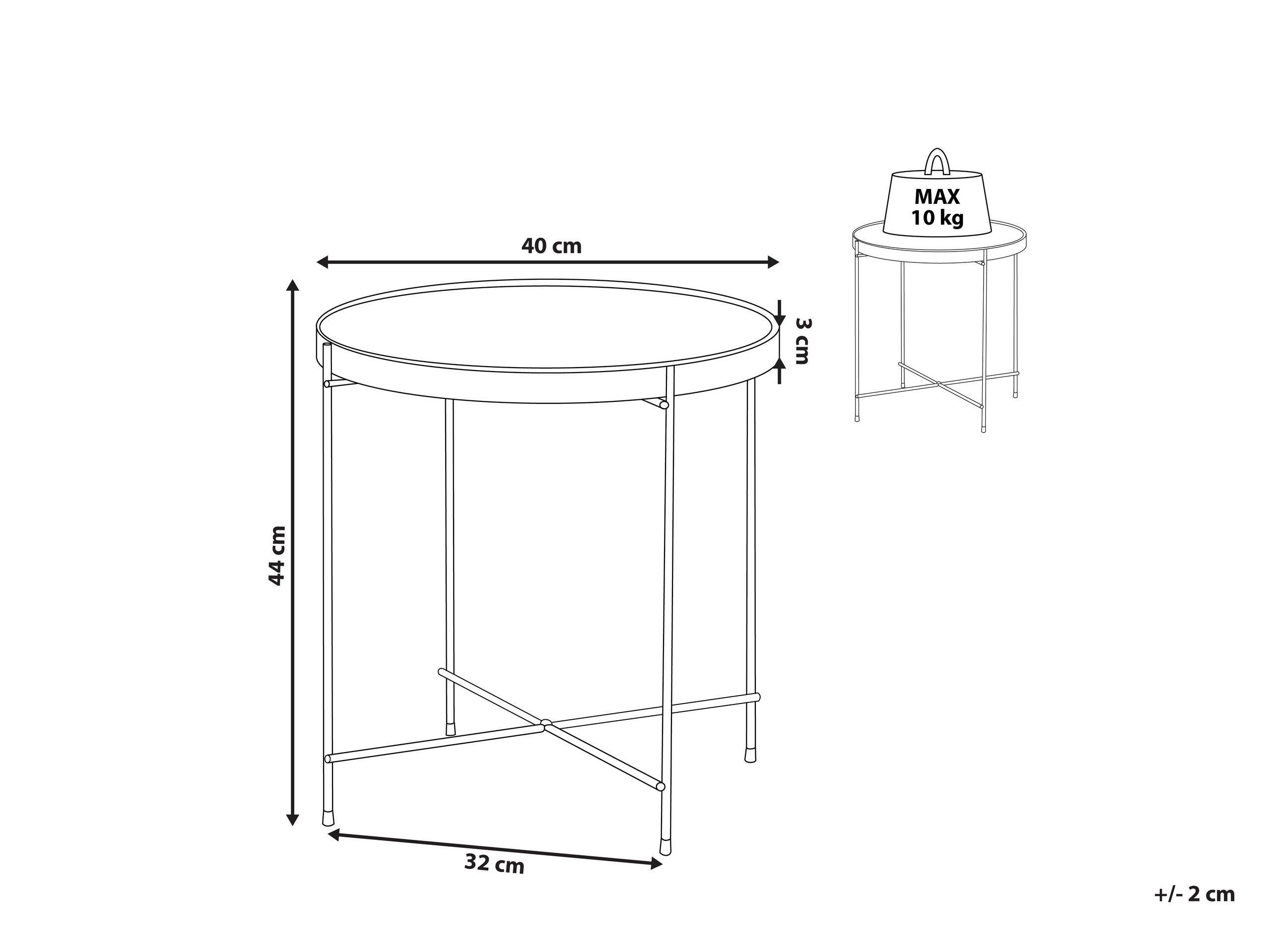 Beliani Beistelltisch aus Sicherheitsglas Modern LUCEA  