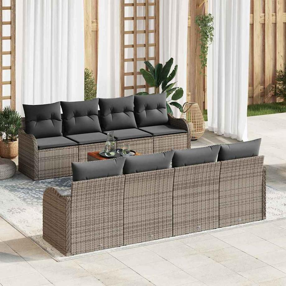 VidaXL Ensemble de meubles d'extérieur poly rattan  