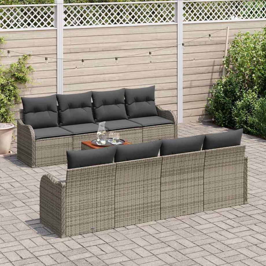 VidaXL Ensemble de meubles d'extérieur poly rattan  