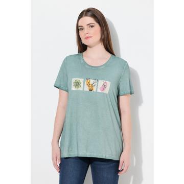 T-shirt à imprimé esprit traditionnel bavarois. Col rond et manches courtes