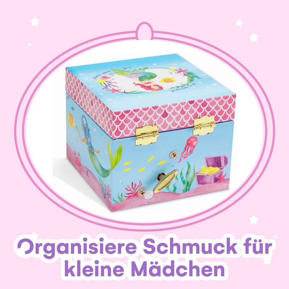 Only-bags.store  Boîte à bijoux musicale sirène, design sous-marin avec compartiment extractible 