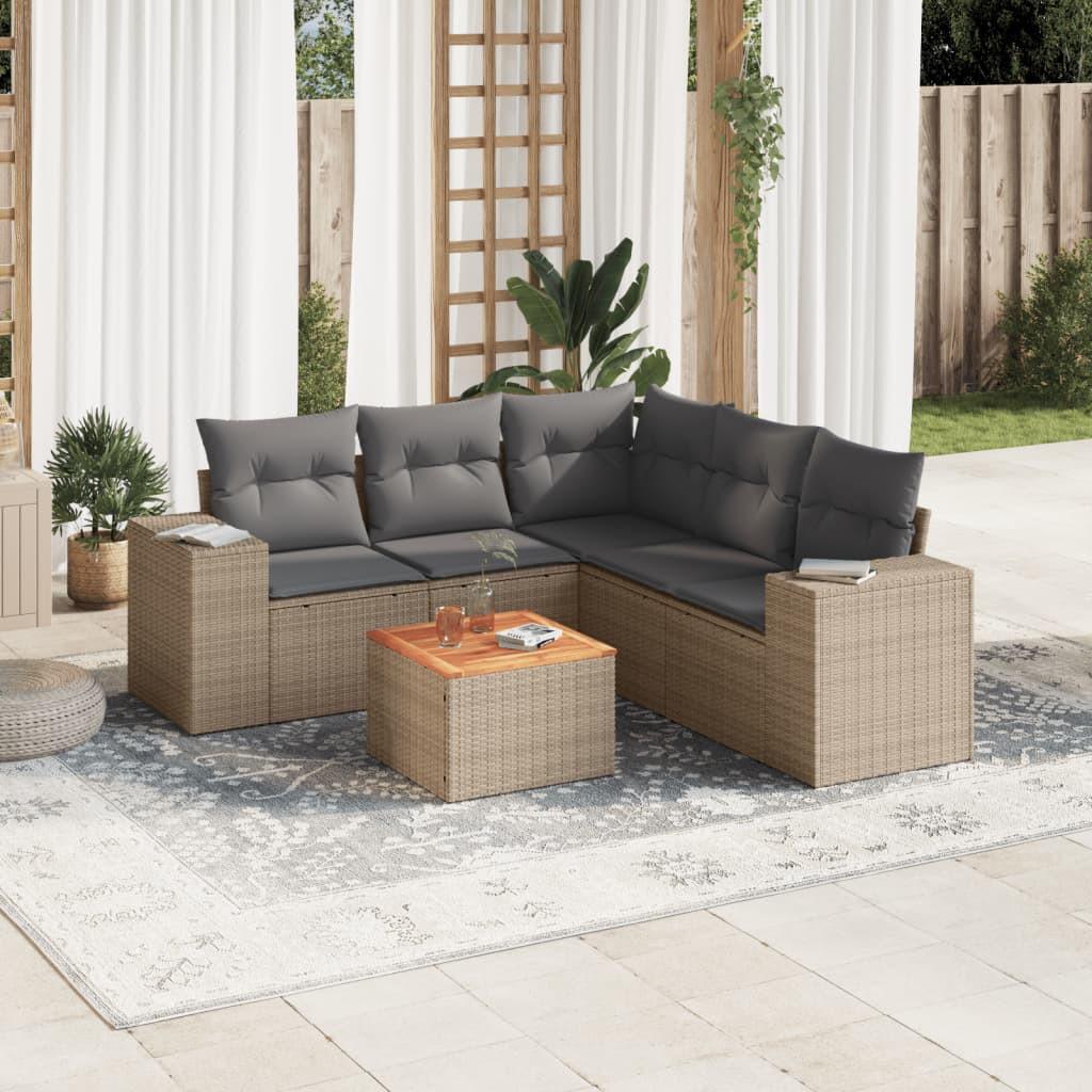 VidaXL set divano da giardino Polirattan  