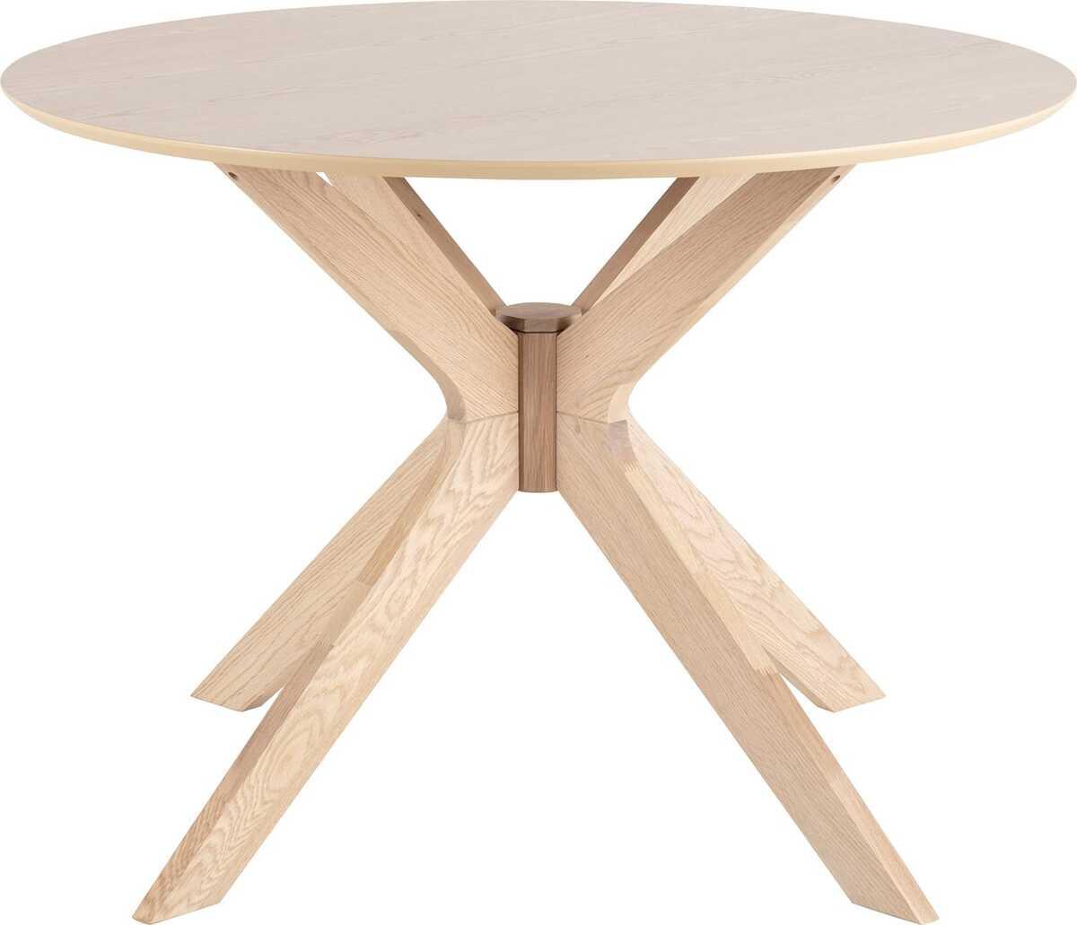 mutoni Table de salle à manger ronde Manfred chêne  