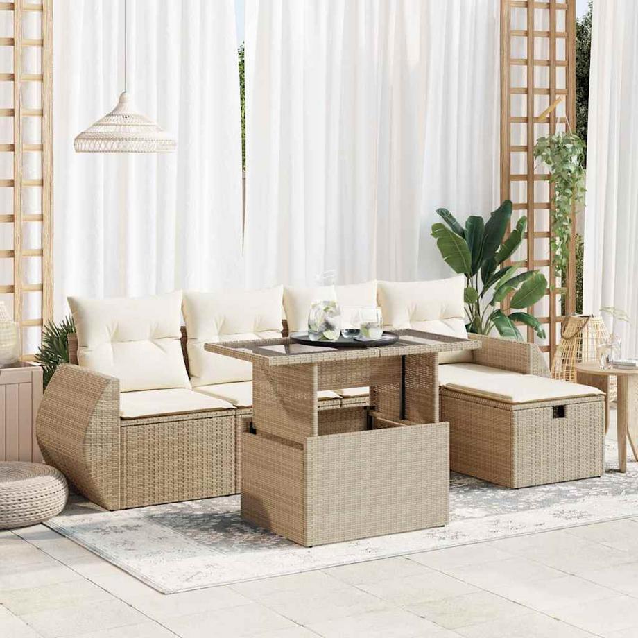 VidaXL set divano da giardino Polirattan  