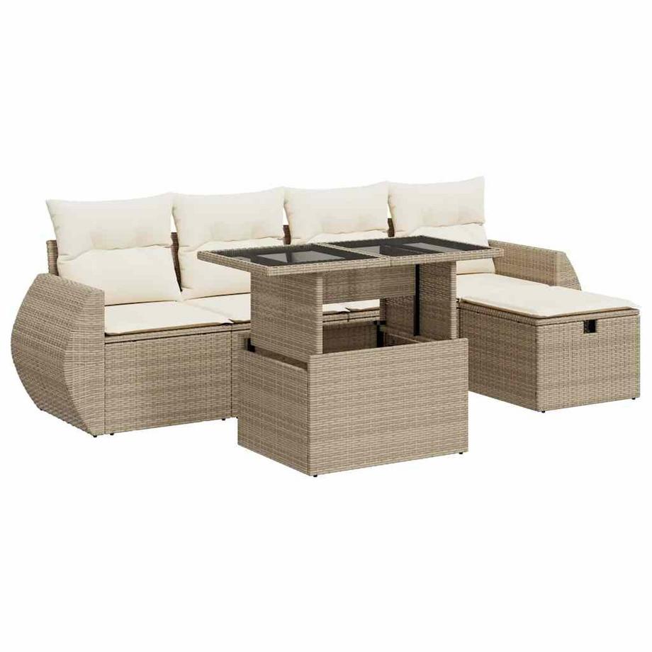 set divano da giardino Polirattan