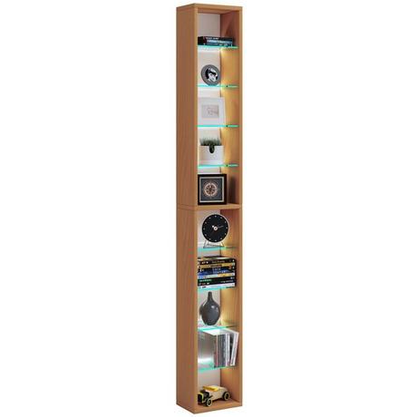 VCM Holzregal stehend | platzsparender CD-Schrank | Elegantes DVD-Regal stehend | Blu-Ray Regal | CD Regal - Rasato  