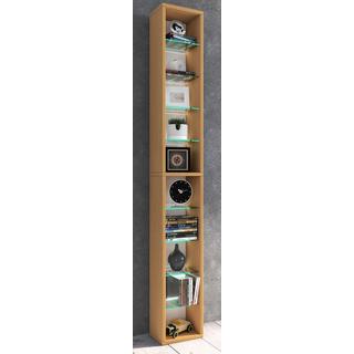 VCM Holzregal stehend | platzsparender CD-Schrank | Elegantes DVD-Regal stehend | Blu-Ray Regal | CD Regal - Rasato  