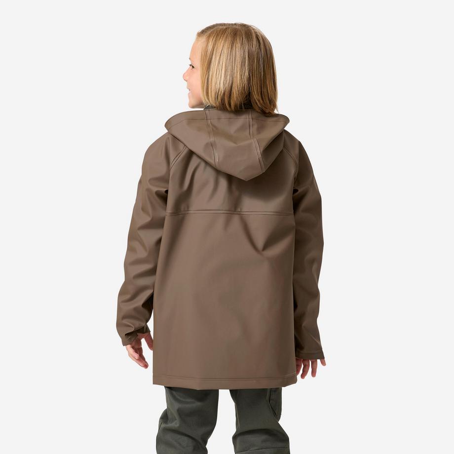SOLOGNAC  Wasserdichte Regenjacke 500 für Kinder, olivbraun 